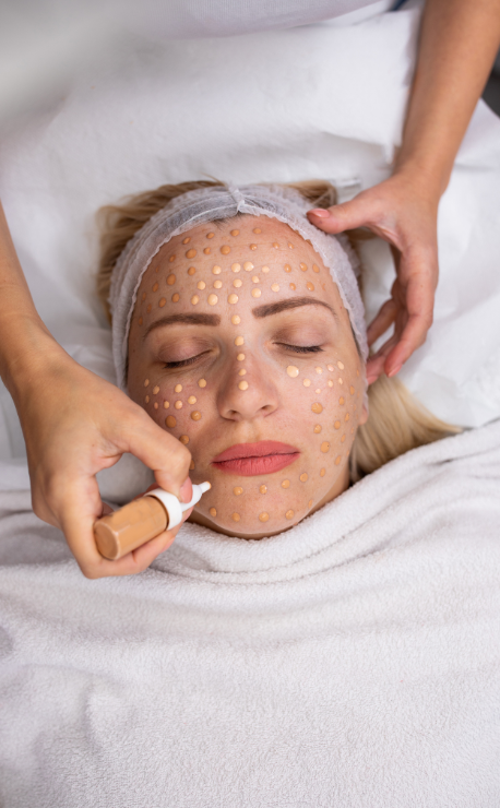 Semi-permanent BB Glow foundation treatment at Candibrows smoothing tone and texture