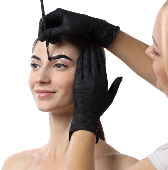 Henna brow tint at Candibrows creating fuller, defined brows with a soft powder effect